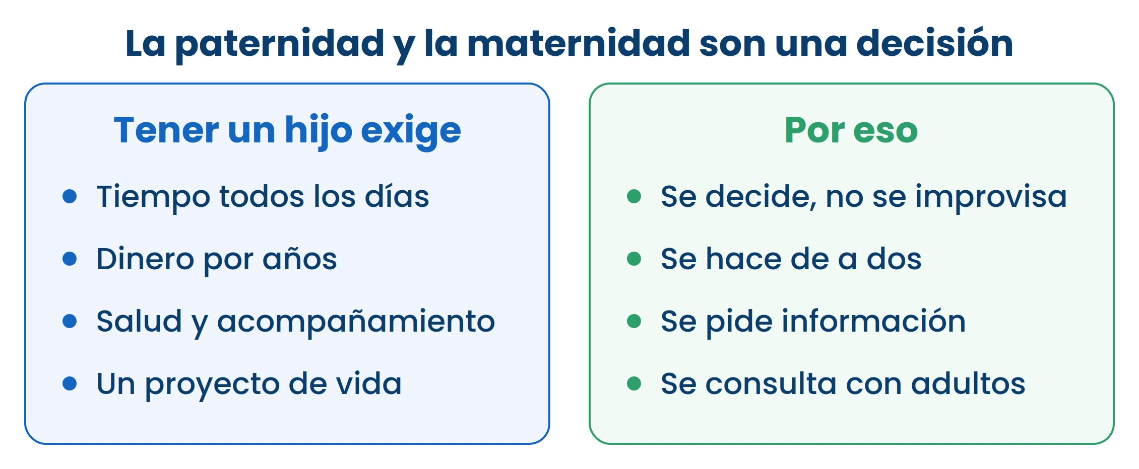 Las cuatro exigencias de la izquierda duran años. Por eso la decisión se toma informado, no de golpe.